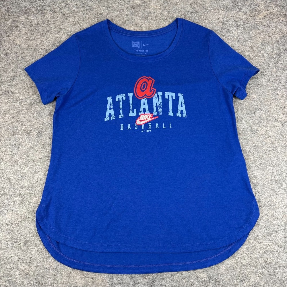 The‎ Nike Tee Atlanta Braves T-Shirt Blue Womens Large L